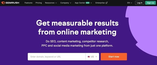 semrush is a popular paid SEO keyword research tool.