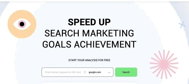 Serpstat SEO keyword research tool for starting SEO keyword research and search marketing analysis.