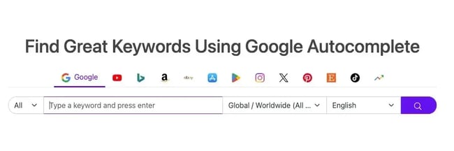 keywordtool.io is a free seo keyword research tool