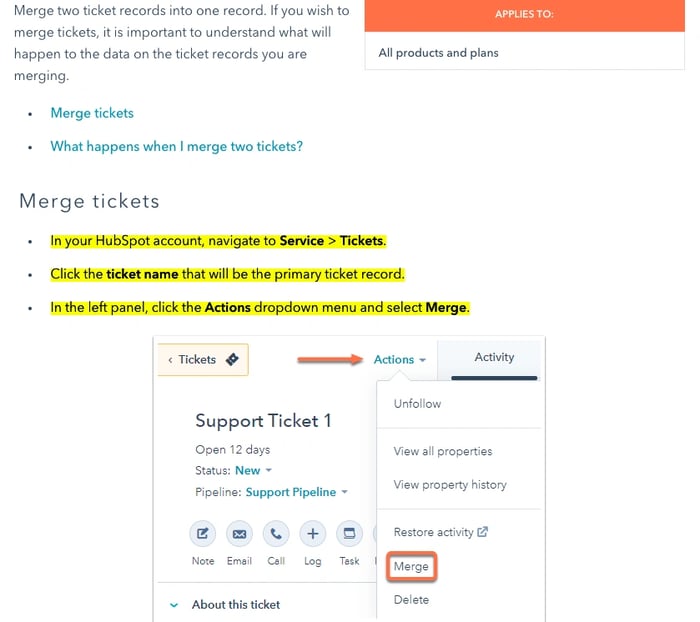 ̽ѡ Knowledge - Merge Tickets
