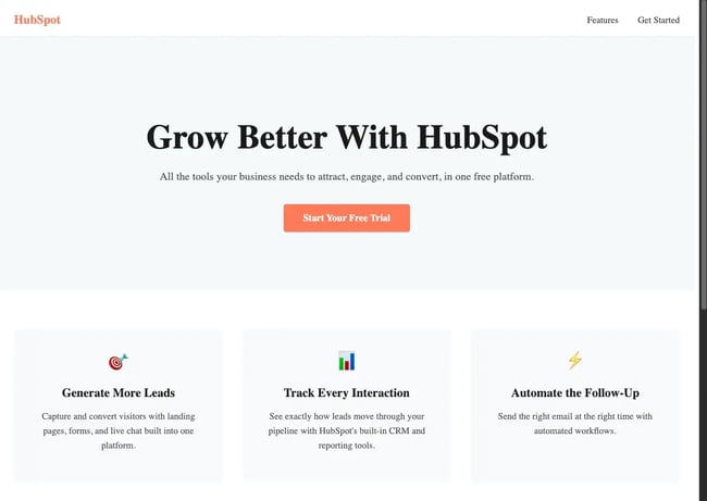 landing page using html and css