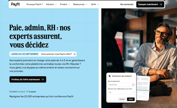 landing page payfit