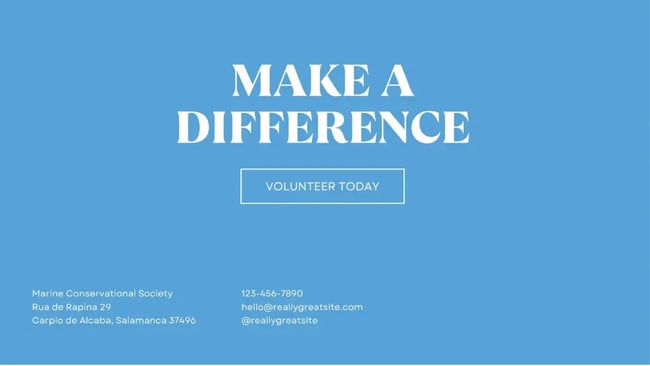 Volunteer Landing Page Template, Canva
