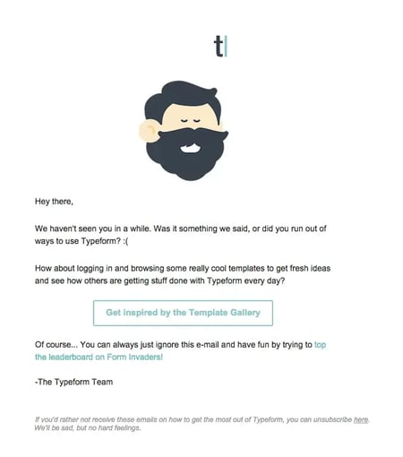 lead nurture email example from typefrom