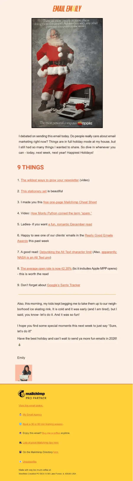 lead nurturing email example from westfield creative