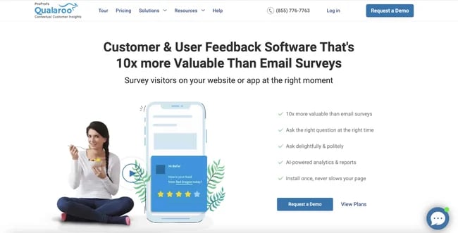 Lead generation form template builder: Qualaroo