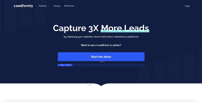 Lead generation form template: Leadformly