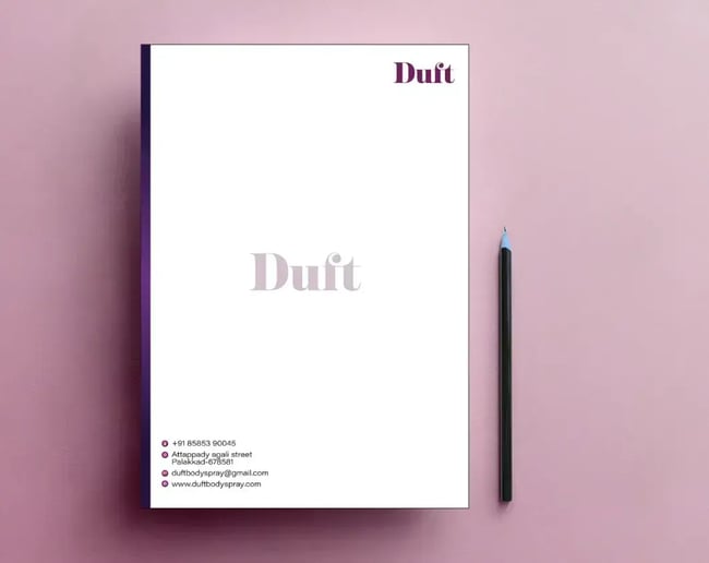 letter head examples - repositioned elements