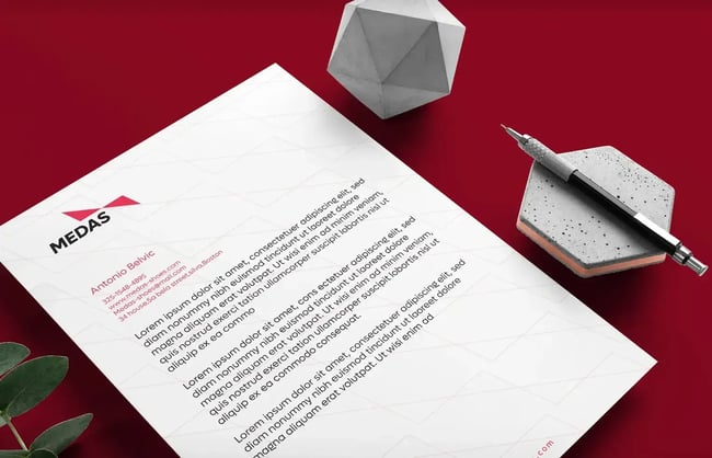 letter head examples: logo-integrated page design
