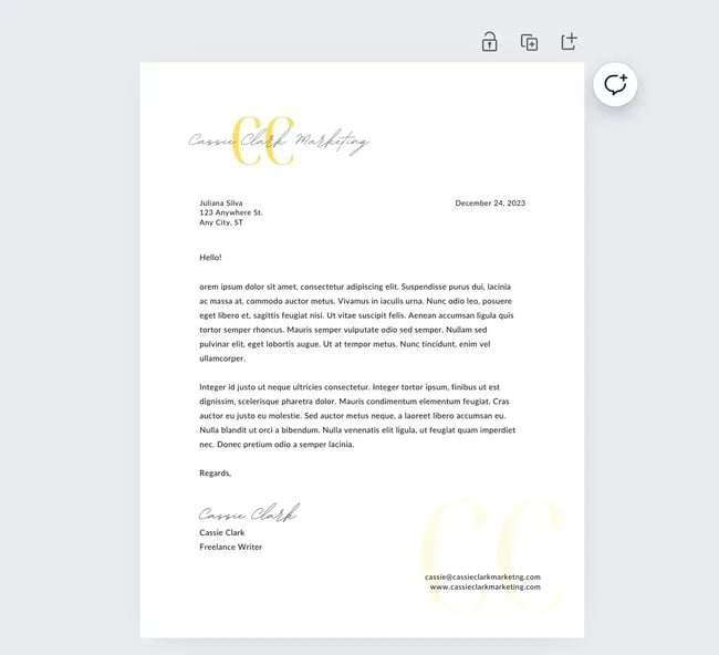 letterhead examples: customize the template