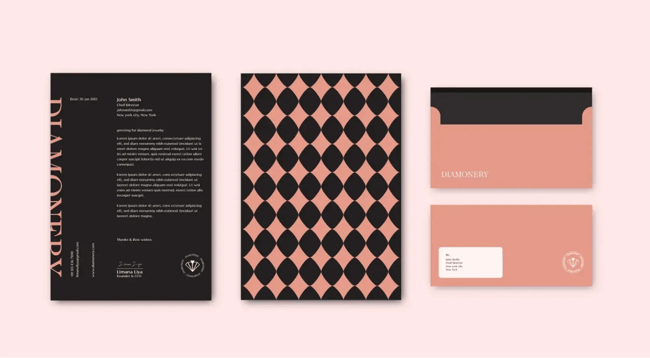 letter head example: bold typography