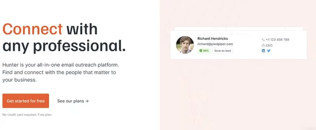 link building tools, hunter