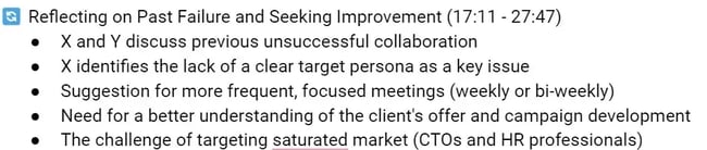 linkedin post from malinov about reflecting on past failure and seeking improvement with ai lead generation