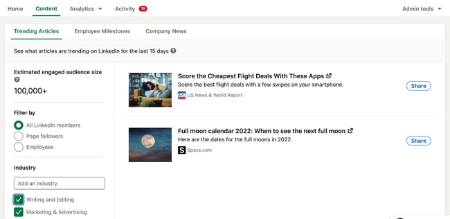 LinkedIn Page best practices: content suggestions