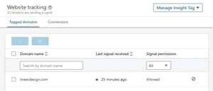 Verified domain for LinkedIn retargeting