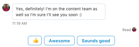 Linkedin smart replies