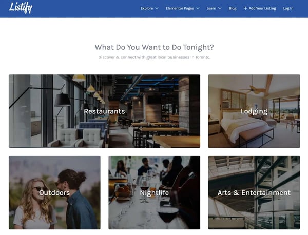 classified ad categories sample homepage from listify wordpress theme