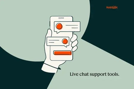 live chat support tools illustration of chat feature on mobile phone
