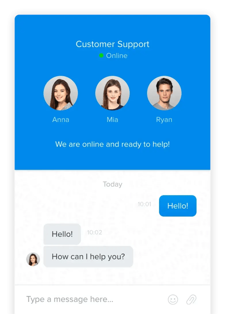 live chat support tools: Chaport messenger interface with auto-invite messaging