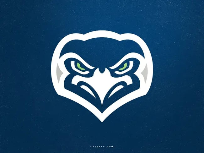 logo redesign concept for the Seattle Seahawks