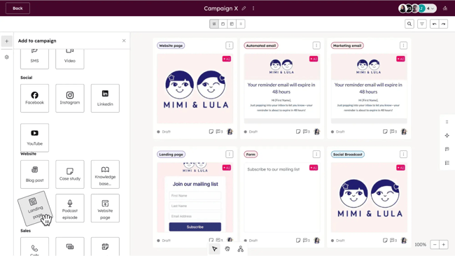 content marketing automation tools, hubspot marketing hub interface