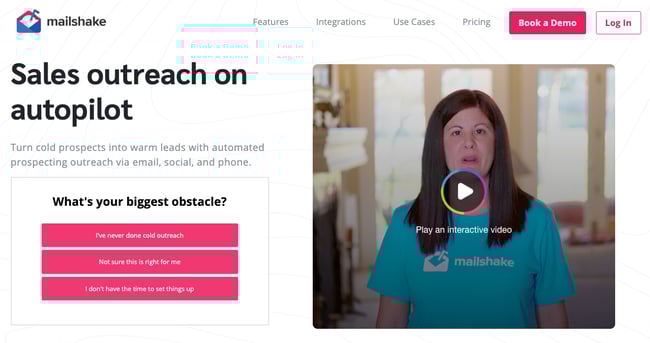 Mailshake homepage