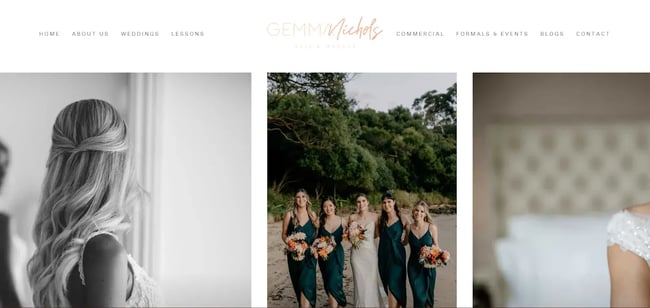 makeup artist website, Gemma Nichols