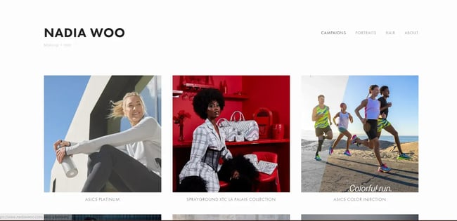 makeup artist website, Nadia Woo