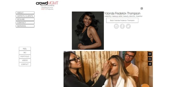makeup artist website, Yolanda Frederick