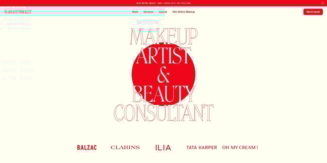 margot priolet freelancer website design