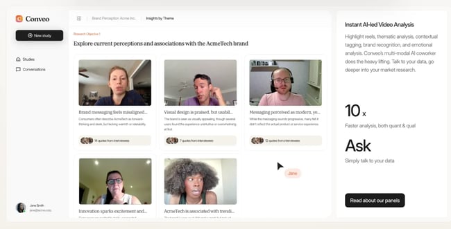 market research AI tools, conveo.AI