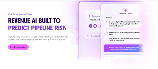 market research AI tools, Gong