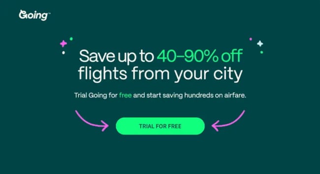 marketing experiments real-life example from going