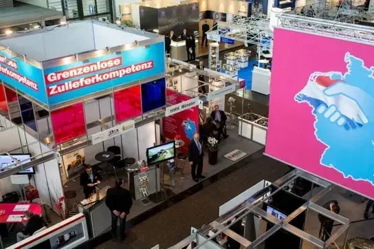 marketing techniques, image from hannover messe, one of the world’s leading manufacturing trade fairs