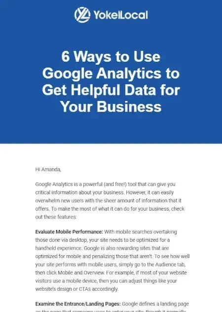 marketing techniques, value-adding emails can help gain trust among target clients.