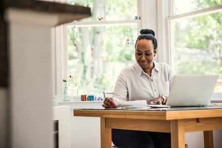 marketing manager researches companies on Pinterest