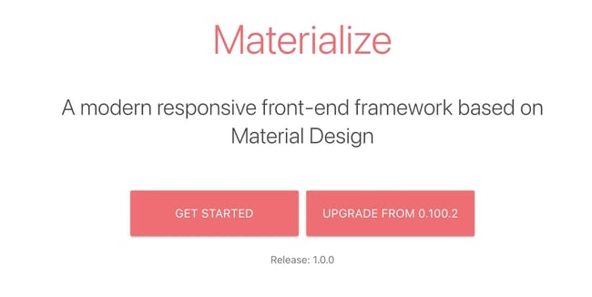 css framework, materialze
