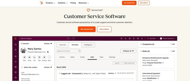 measure customer satisfaction – HubSpot Service Hub customer service software dashboard