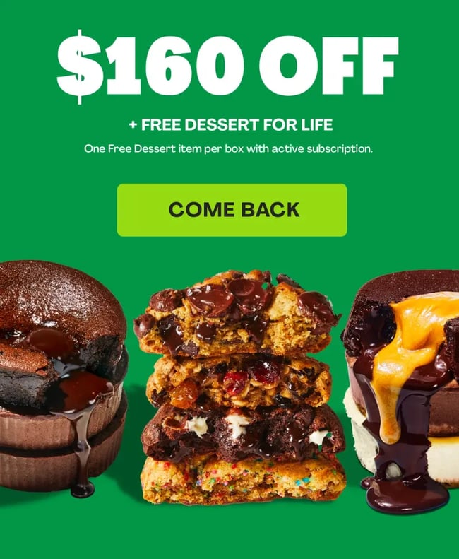 Screenshot of HelloFreshs customer acquisition coupon