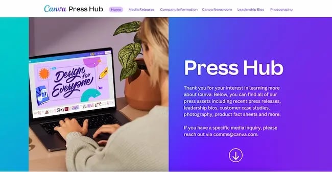 Canvas media kit is a design to aspire to.