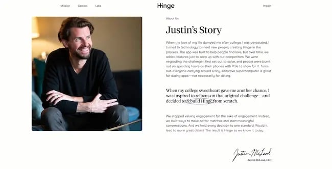 Hinges media kit is a beautiful example of media kit design.