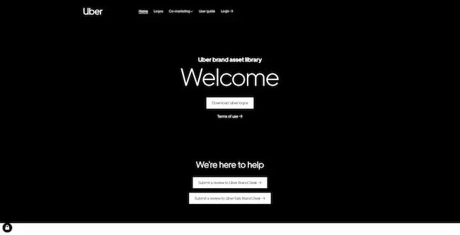 Ubers media kit is presented as a separate website.