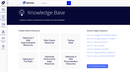 Base de connaissances Optimizely