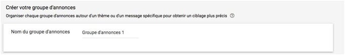 Créer un groupe d'annonces