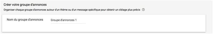 Créer un groupe d'annonces