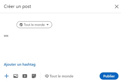 Créer un post LinkedIn