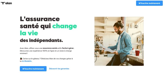 Landing page Alan