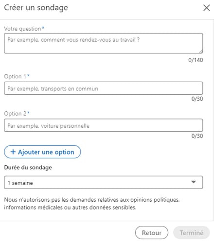 Publication sondage