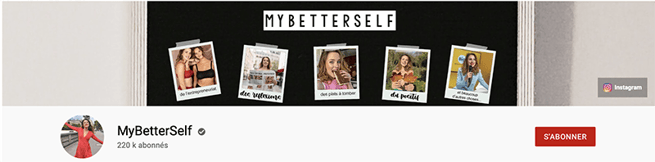 bannière YouTube de MyBetterSelf