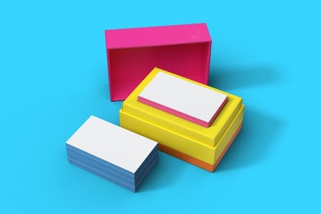 cartes de visites colorées